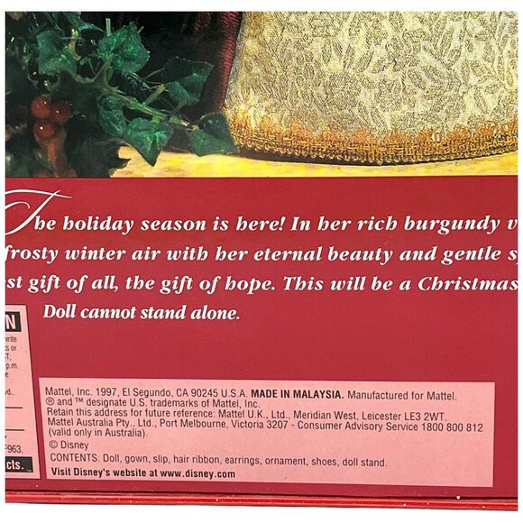 Disney's Beauty & The Beast Holiday Princess Belle Doll Special Edition - Picture 5 of 16